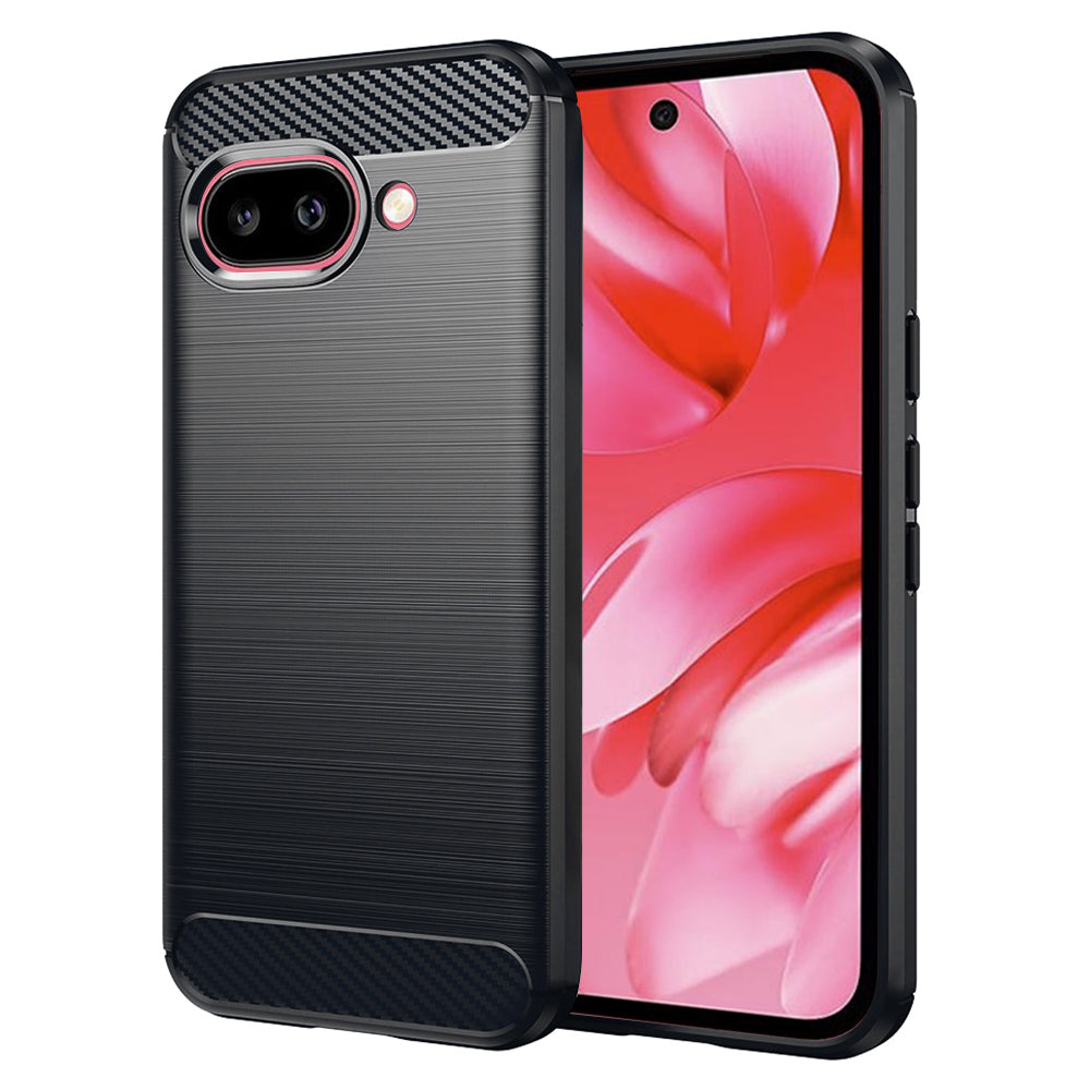 Hülle für Google Pixel 9a, Techsuit, Carbon, Schwarz