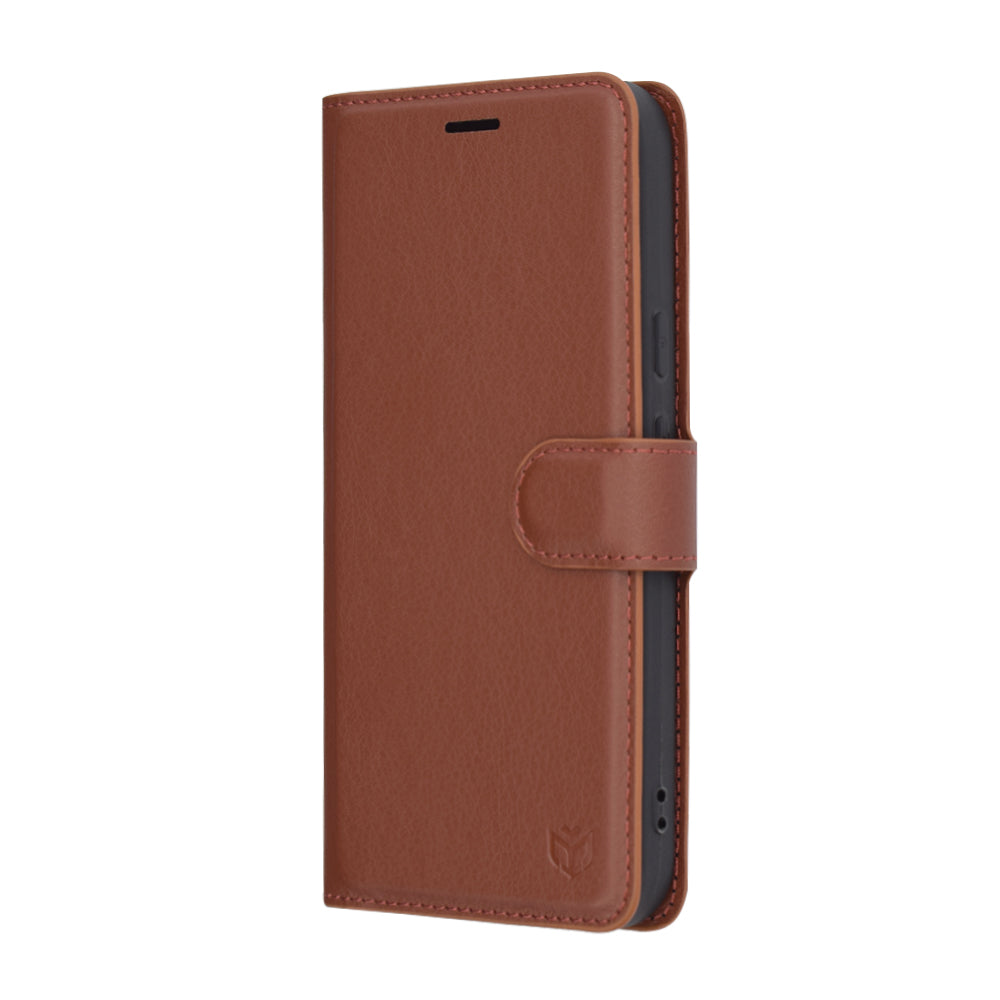 Hülle für Google Pixel 9a, Techsuit, Leather Folio, Braun