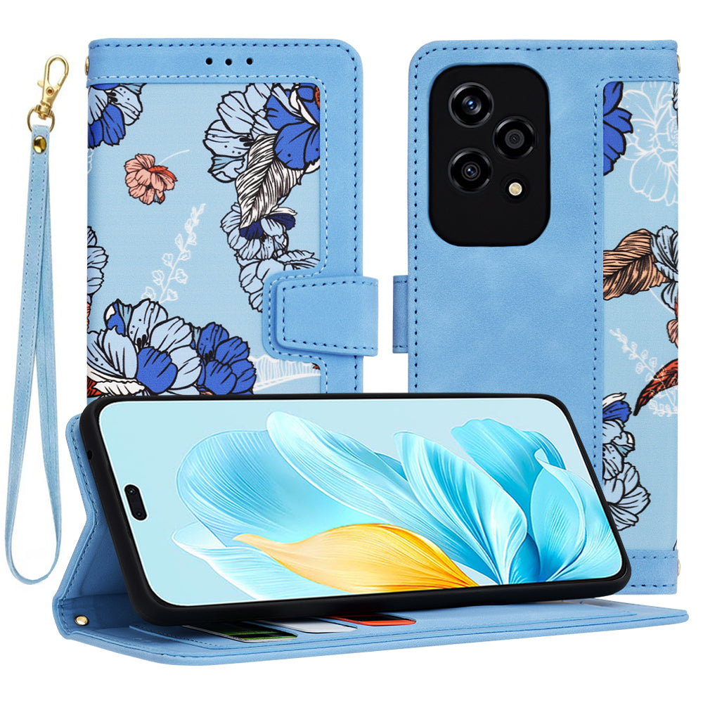 Hülle für Honor 200 Lite, Techsuit, FlipCraft, Blau