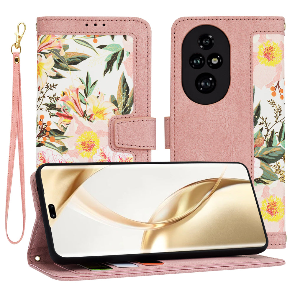 Hülle für Honor 200 Pro, Techsuit, FlipCraft, Rosa