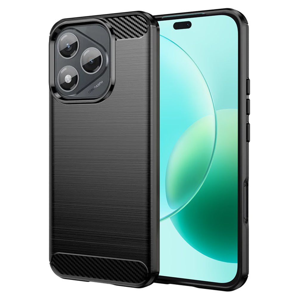 Hülle für Honor 400 Lite, Techsuit, Carbon, Schwarz
