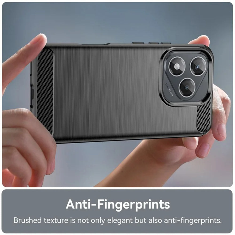 Hülle für Honor 400 Lite, Techsuit, Carbon, Schwarz