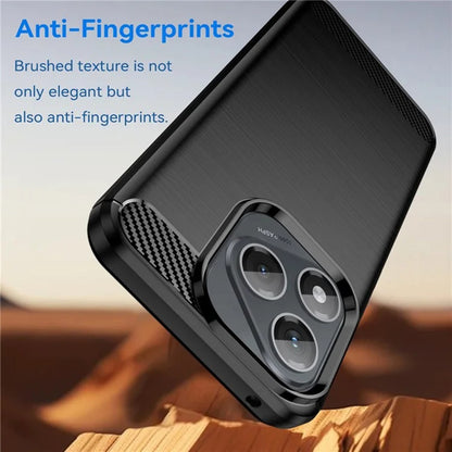 Hülle für Honor 400 Lite, Techsuit, Carbon, Schwarz