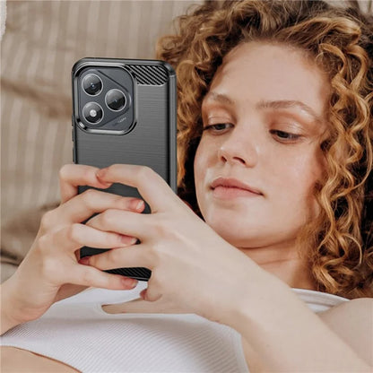 Hülle für Honor 400 Lite, Techsuit, Carbon, Schwarz