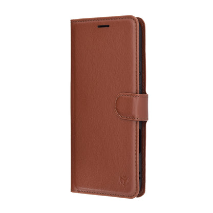 Hülle für Honor 400 Lite, Techsuit, Leder-Folio, Braun