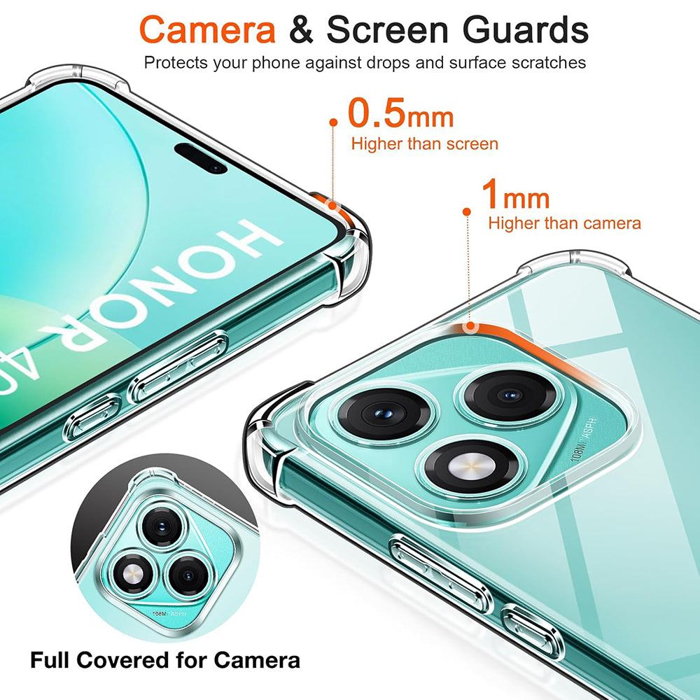 Hülle für Honor 400 Lite, Techsuit, stoßfest klar, transparent
