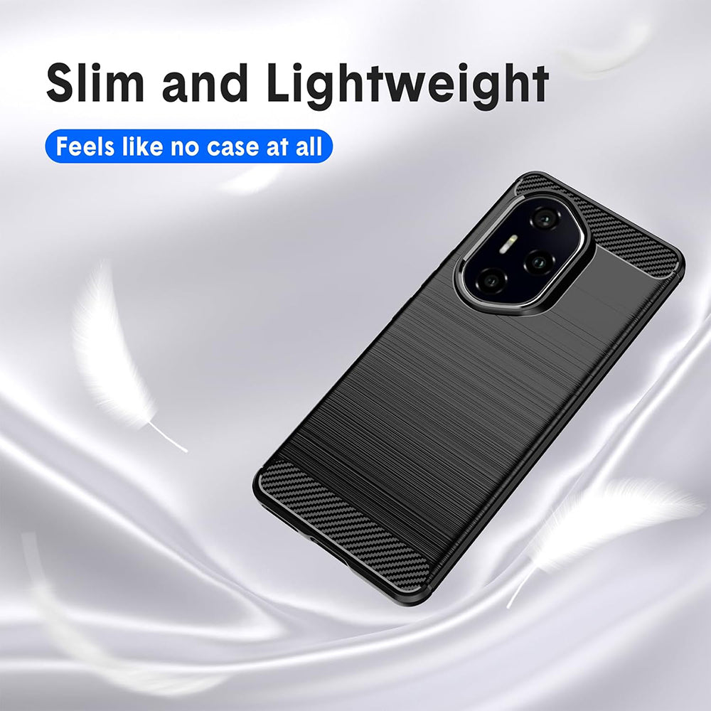 Hülle für Honor 400 Pro, Techsuit, Carbon, Schwarz