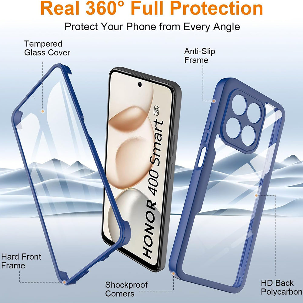 Hülle für Honor 400 Smart 4G / X7d 4G / 400 Smart 5G, Techsuit, ColorVerse 360, Blau
