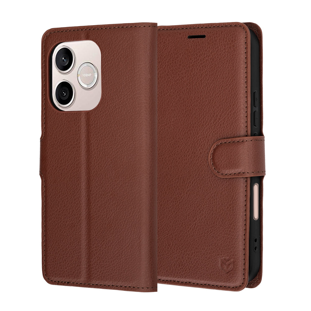 Hülle für Honor 600 Lite, Techsuit, Leather Folio, Braun