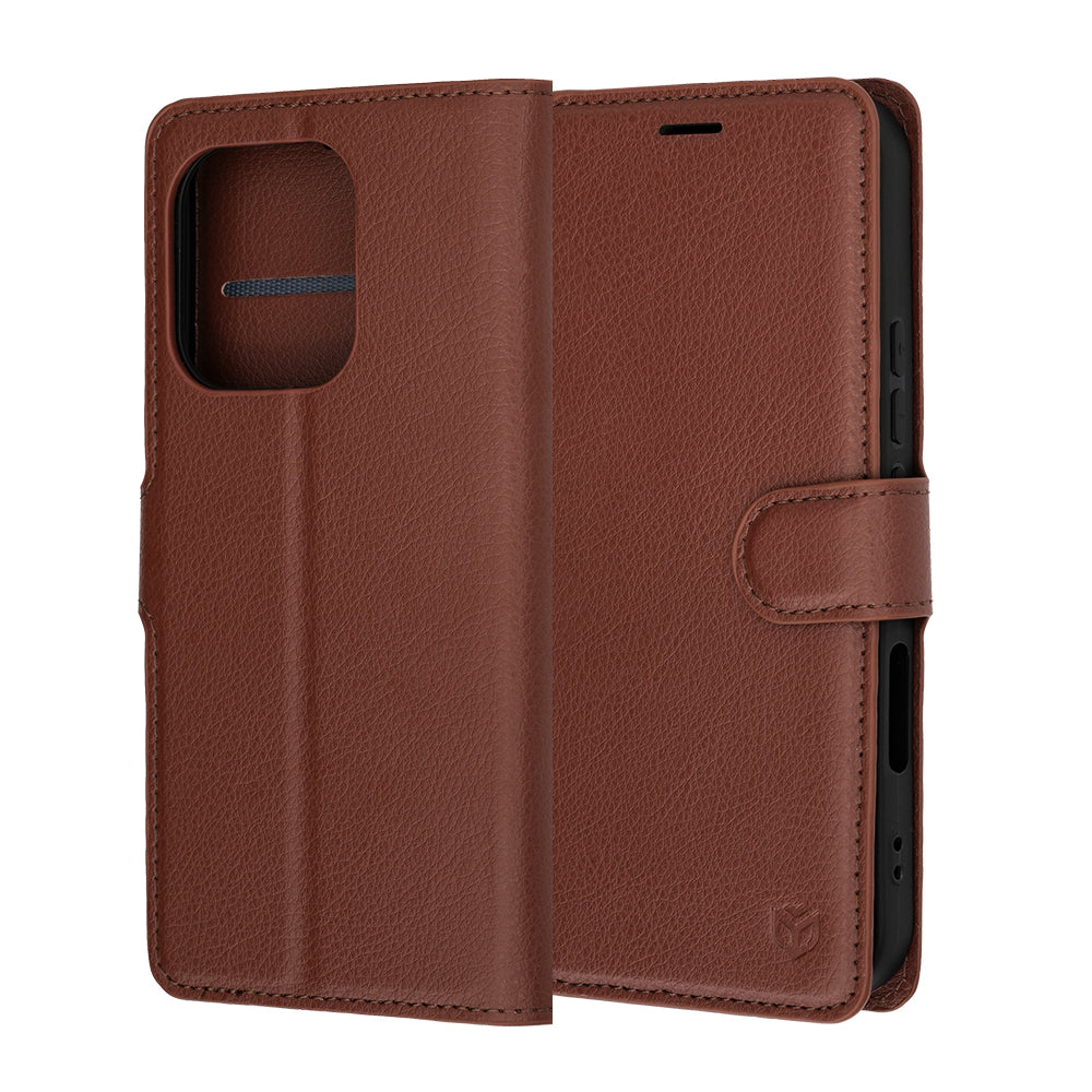 Hülle für Honor 600 Lite, Techsuit, Leather Folio, Braun
