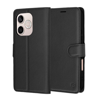 Hülle für Honor 600 Lite, Techsuit, Leather Folio, Schwarz