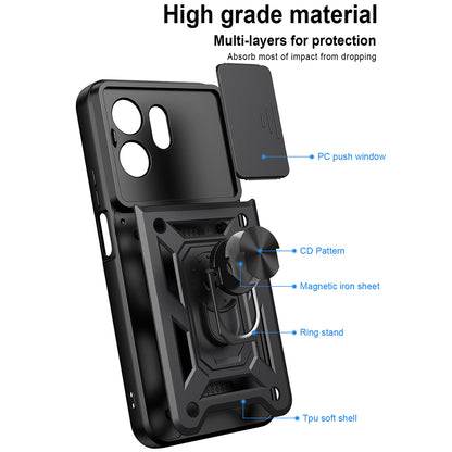 Hülle für Honor 600 Smart, Techsuit, CamShield, Roségold