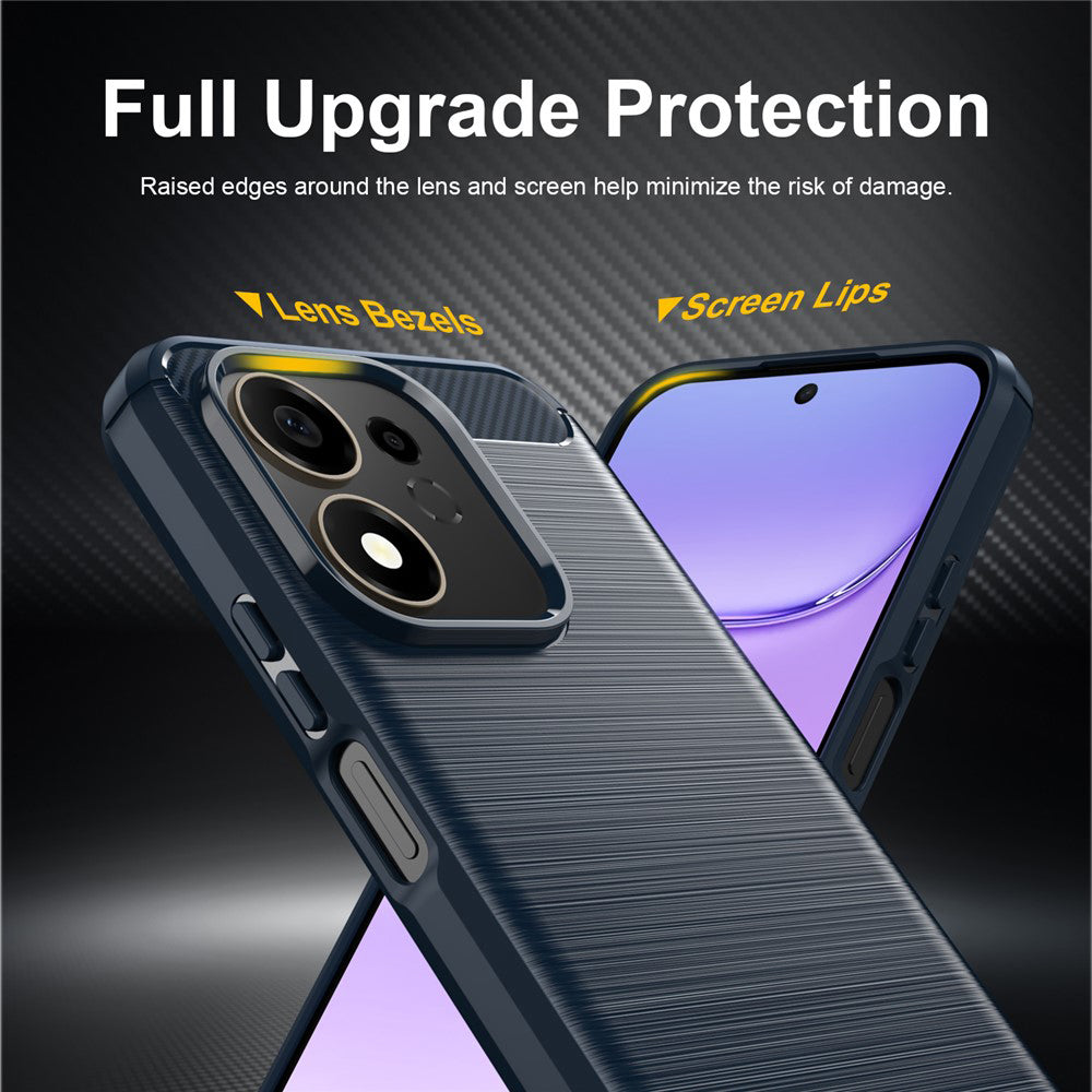 Case for Honor 600 Smart, Techsuit, Carbon, Blue