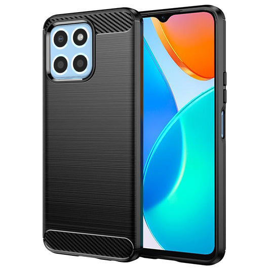 Hülle für Honor 70 Lite / X6 / X8 5G, Techsuit, Carbon, Schwarz