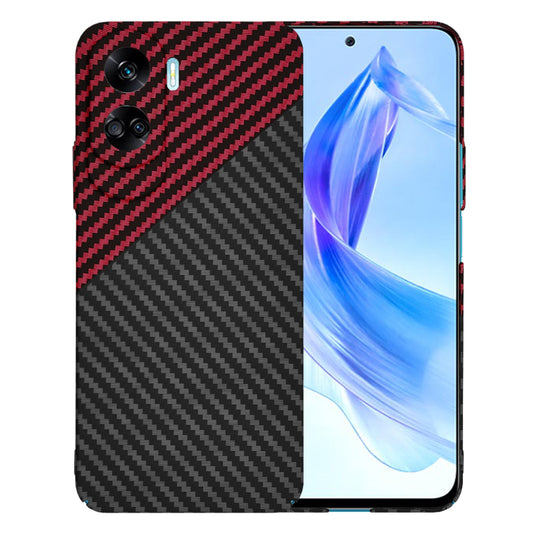 Hülle für Honor 90 Lite, Techsuit, Carbonite FiberShell, Schwarz Rot