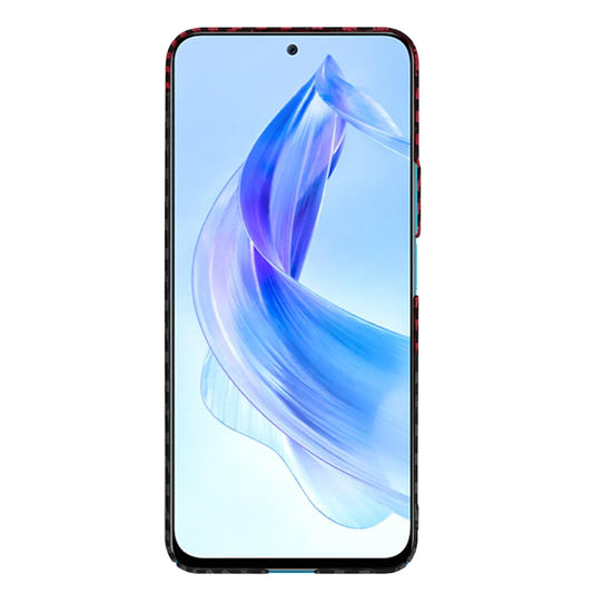 Hülle für Honor 90 Lite, Techsuit, Carbonite FiberShell, Schwarz Rot
