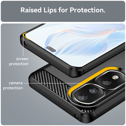 Hülle für Honor 90 Pro / 80 Pro, Techsuit, Carbon, Schwarz