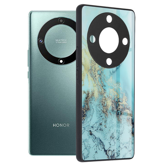 Hülle für Honor Magic5 Lite, Techsuit, Glaze, Blau