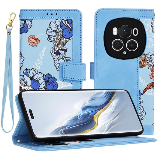 Hülle für Honor Magic6 Pro, Techsuit, FlipCraft, Blau