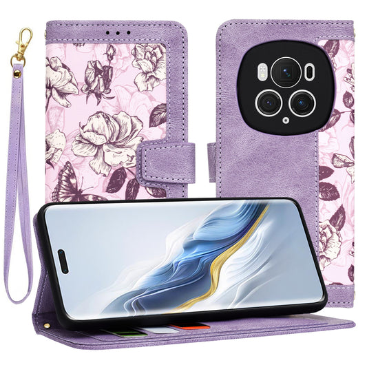 Hülle für Honor Magic6 Pro, Techsuit, FlipCraft, Lila