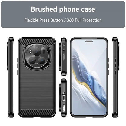 Hülle für Honor Magic7 Pro, Techsuit, Carbon, Schwarz