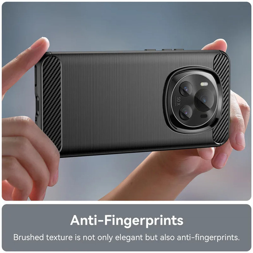 Hülle für Honor Magic7 Pro, Techsuit, Carbon, Schwarz