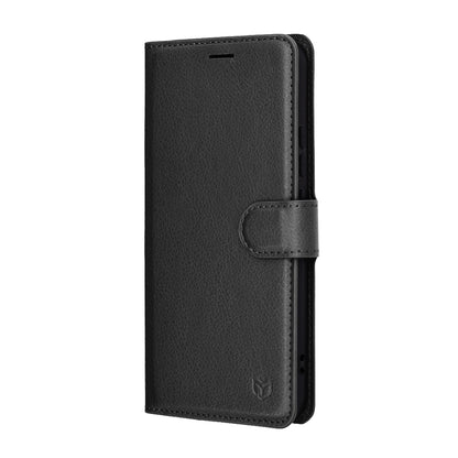 Case for Honor Magic8 Lite, Techsuit, Leather Folio, Black