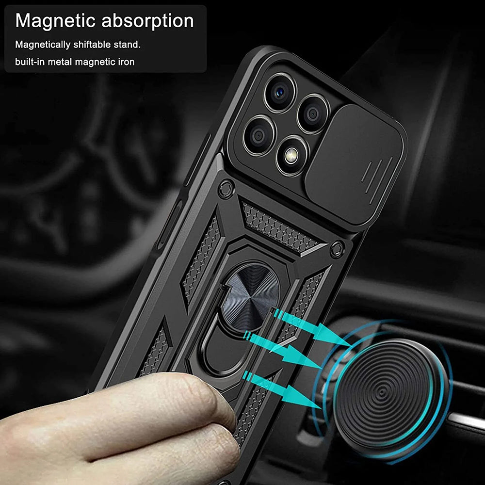 Hülle für Honor X6a, Techsuit, CamShield, Schwarz