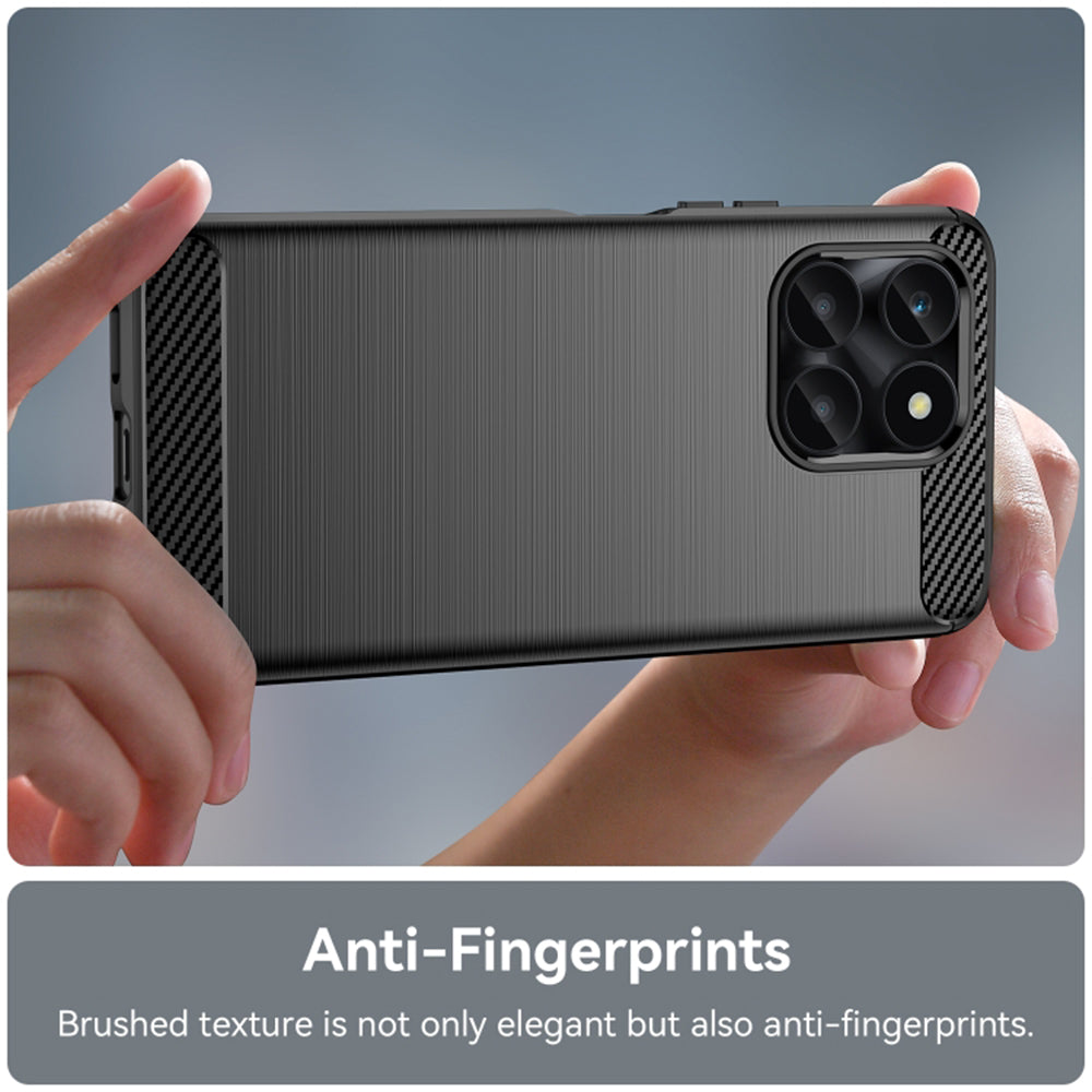Hülle für Honor X6a, Techsuit, Carbon, Schwarz
