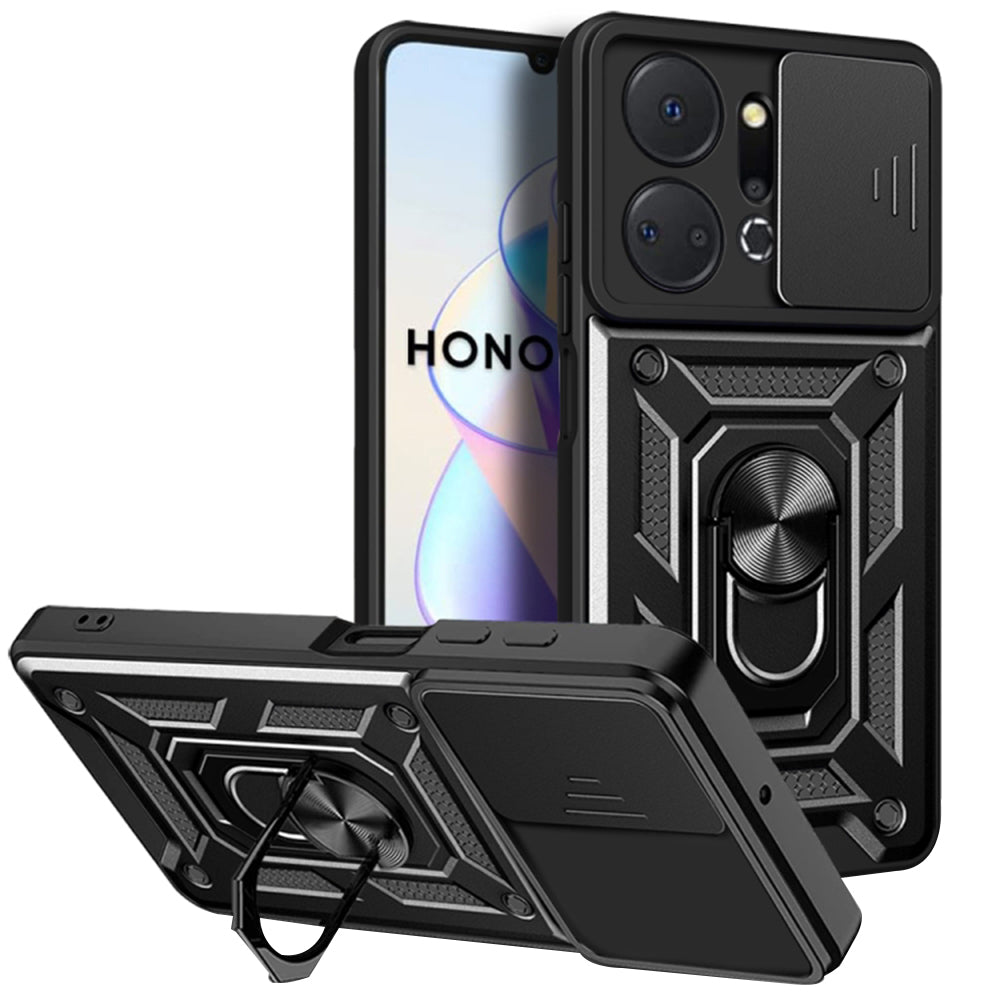 Hülle für Honor X7a, Techsuit, CamShield, Schwarz