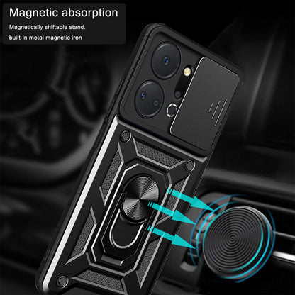 Hülle für Honor X7a, Techsuit, CamShield, Schwarz
