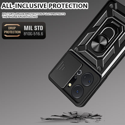 Hülle für Honor X7a, Techsuit, CamShield, Schwarz