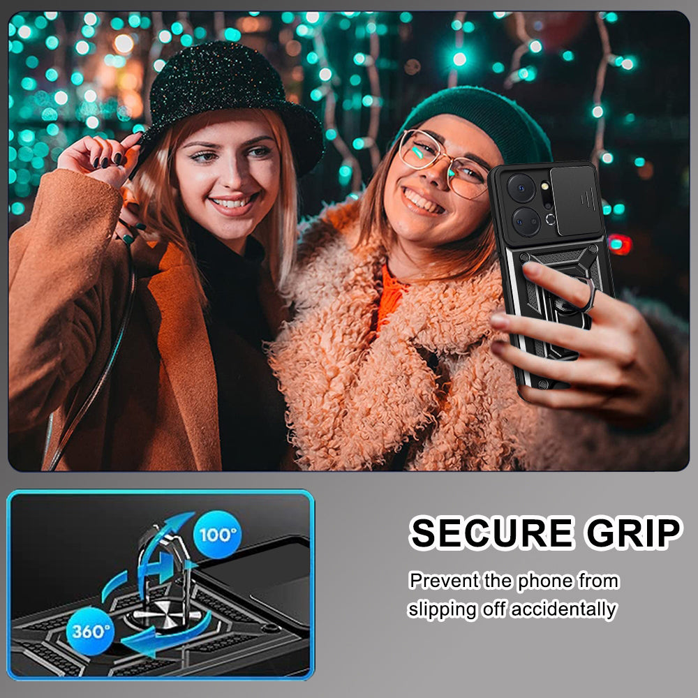 Hülle für Honor X7a, Techsuit, CamShield, Schwarz