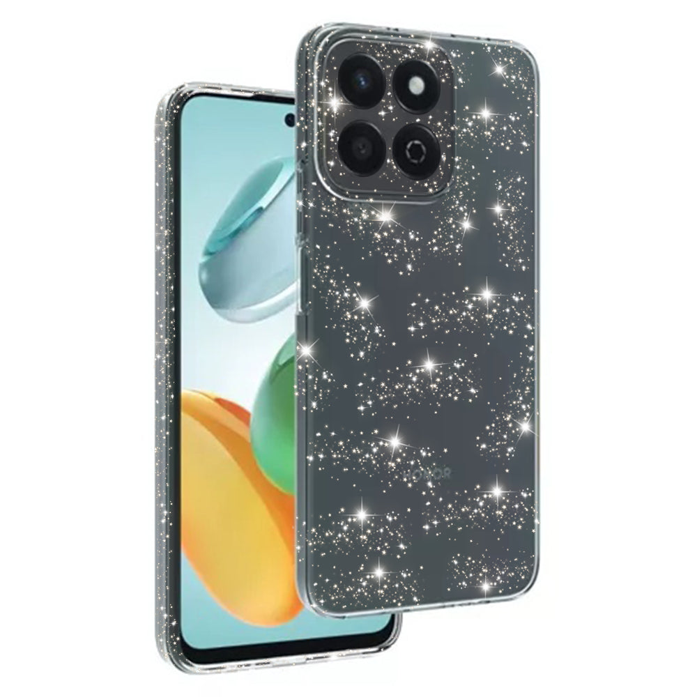 Hülle für Honor X7c / 200 Smart, Techsuit, SparkleSkin, Transparent