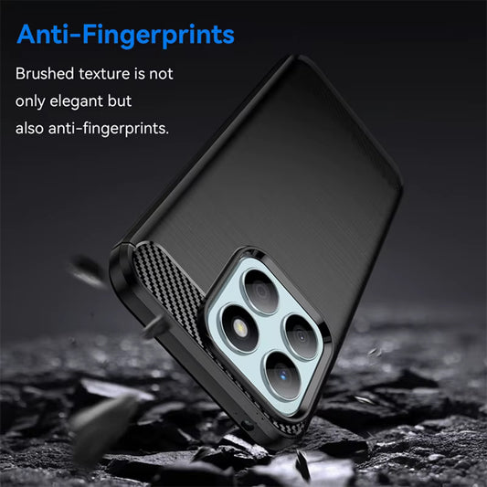 Hülle für Honor X8c, Techsuit, Carbon, Schwarz