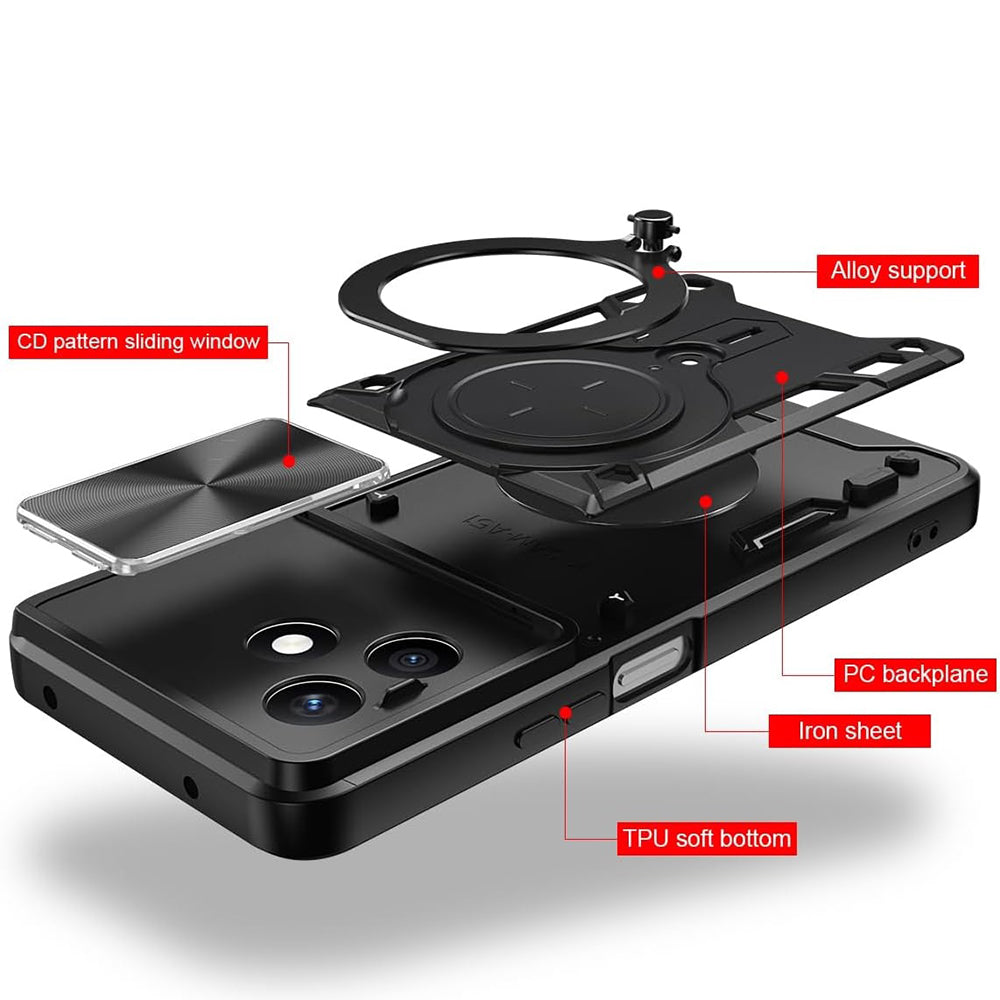 Hülle für Honor X8d, Techsuit, CamGuard Pro, Blau