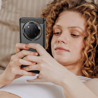 Hülle für Honor X9c / Magic7 Lite, Techsuit, Carbon, Blau
