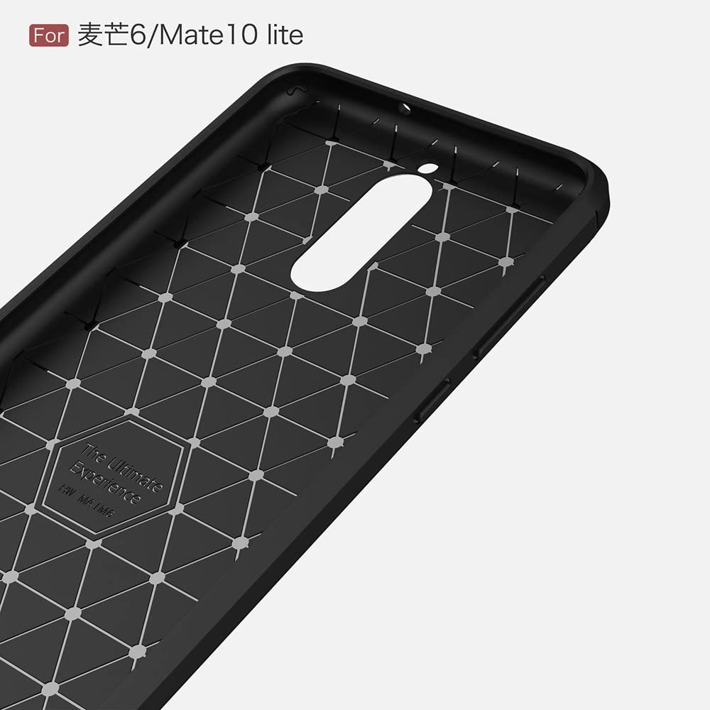 Hülle für Huawei Mate 10 Lite, Techsuit, Carbon, Schwarz