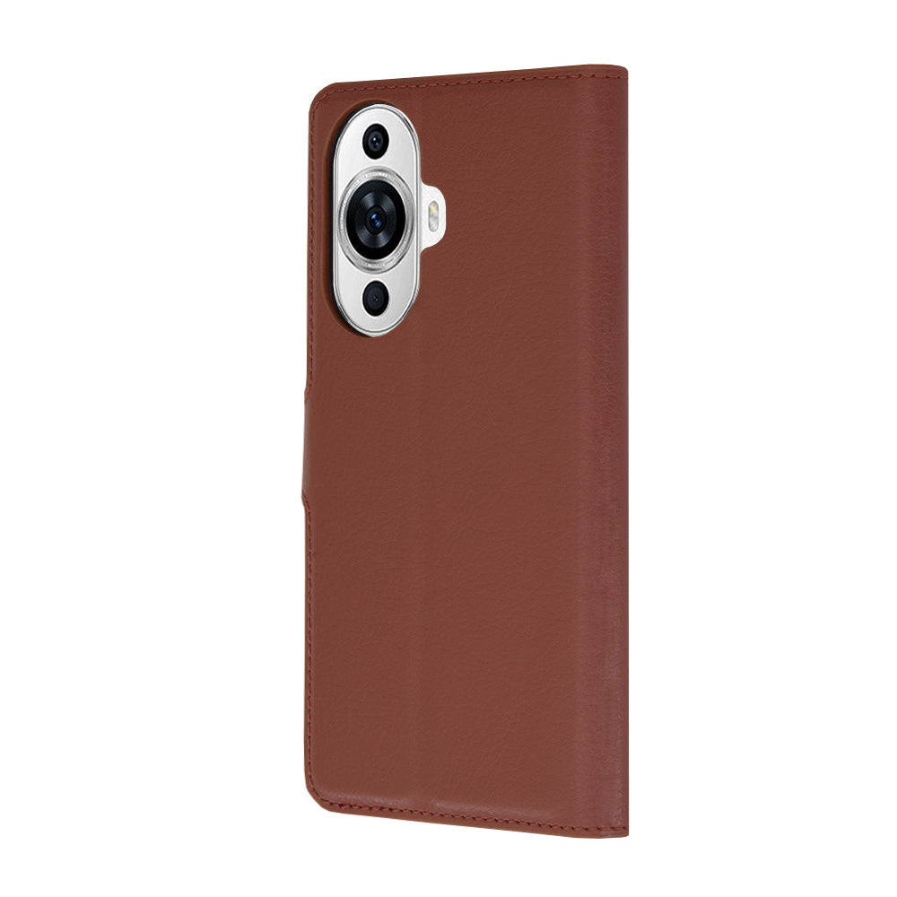 Hülle für Huawei nova 12s / nova 11, Techsuit, Leder-Folio, Braun