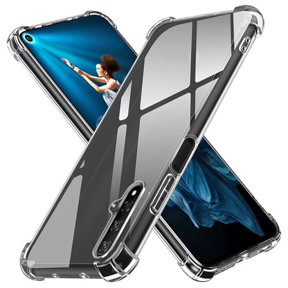 Hülle für Huawei nova 5T / Honor 20, Techsuit, stoßfest klar, transparent