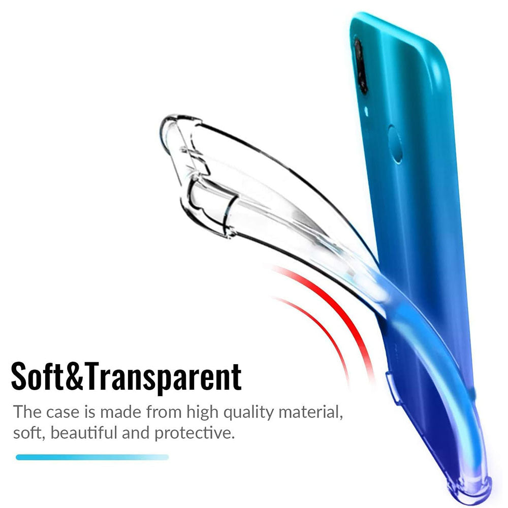 Hülle für Huawei P Smart (2019), Techsuit, stoßfest klar, transparent