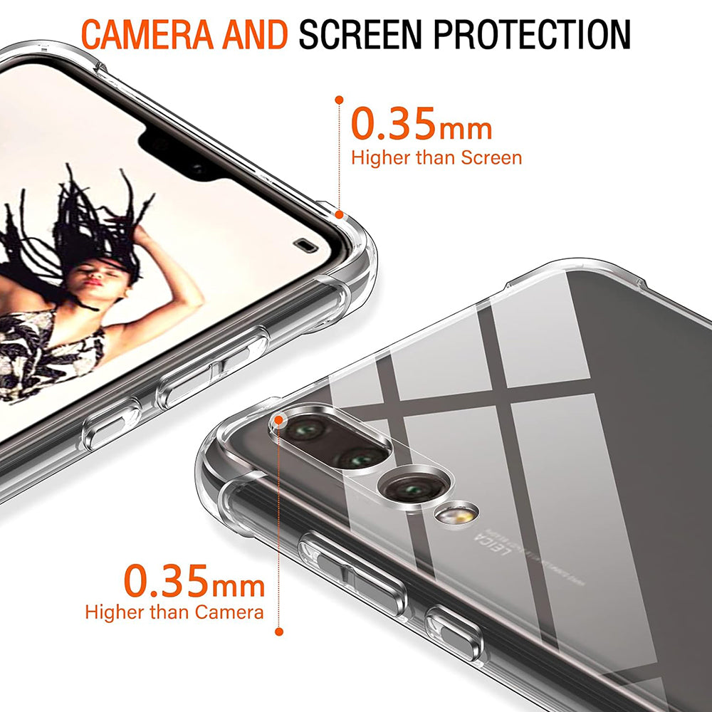 Hülle für Huawei P20 Pro, Techsuit, stoßfest klar, transparent
