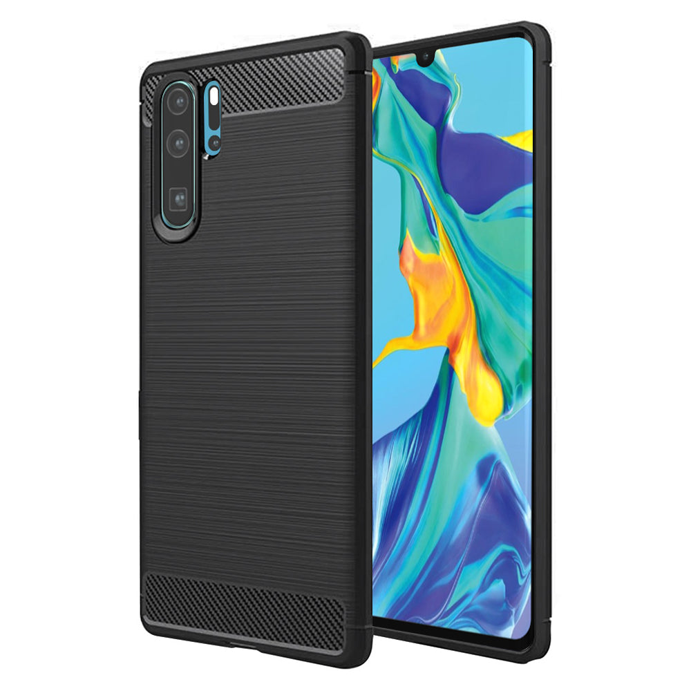 Hülle für Huawei P30 Pro New Edition / P30 Pro, Techsuit, Carbon, Schwarz