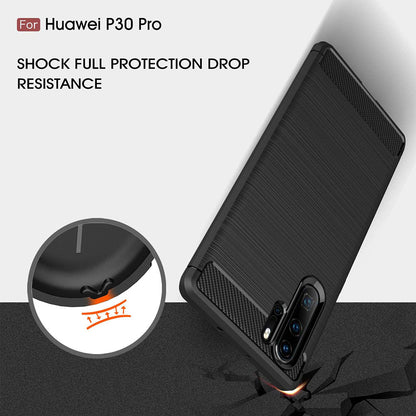 Hülle für Huawei P30 Pro New Edition / P30 Pro, Techsuit, Carbon, Schwarz