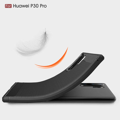 Hülle für Huawei P30 Pro New Edition / P30 Pro, Techsuit, Carbon, Schwarz