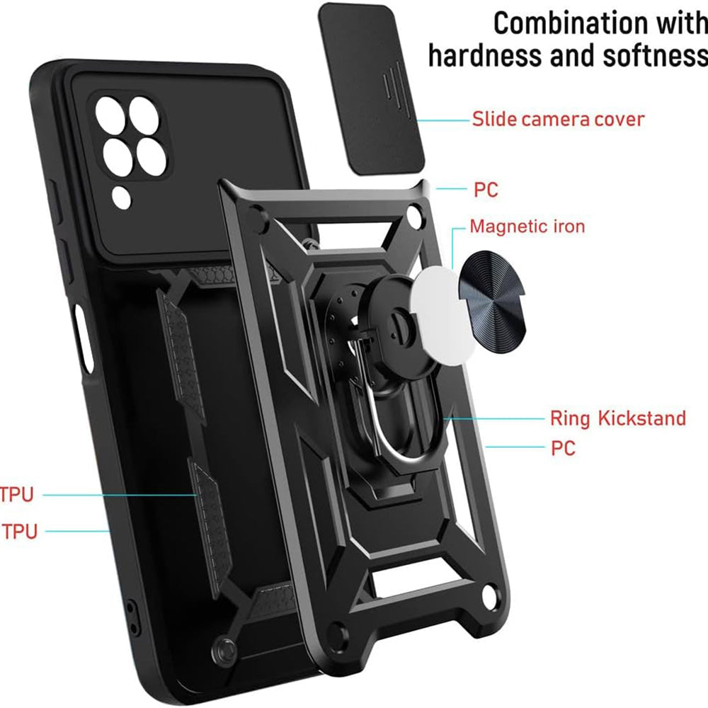 Hülle für Huawei P40 lite 4G, Techsuit, CamShield, Schwarz