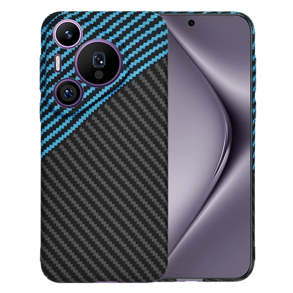 Hülle für Huawei Pura 70 Pro, Techsuit, Carbonite FiberShell, Schwarz Blau