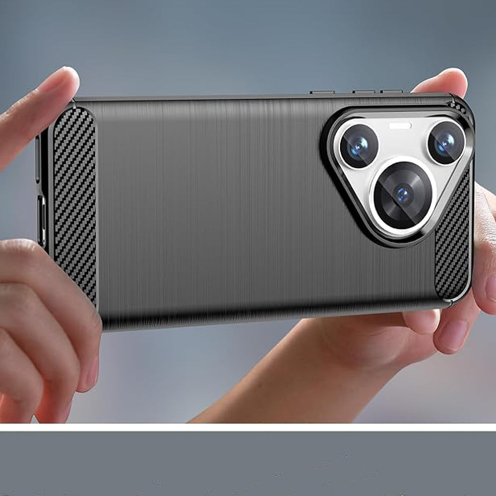 Hülle für Huawei Pura 70, Techsuit, Carbon, Blau