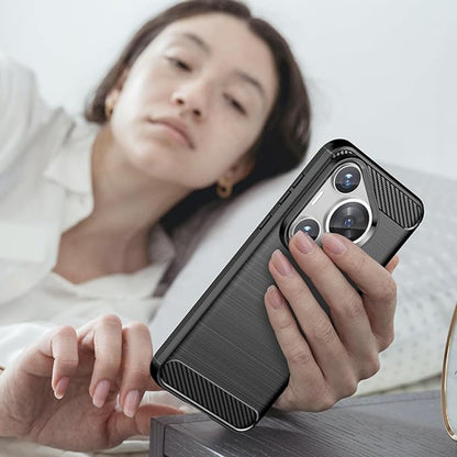 Hülle für Huawei Pura 70, Techsuit, Carbon, Blau