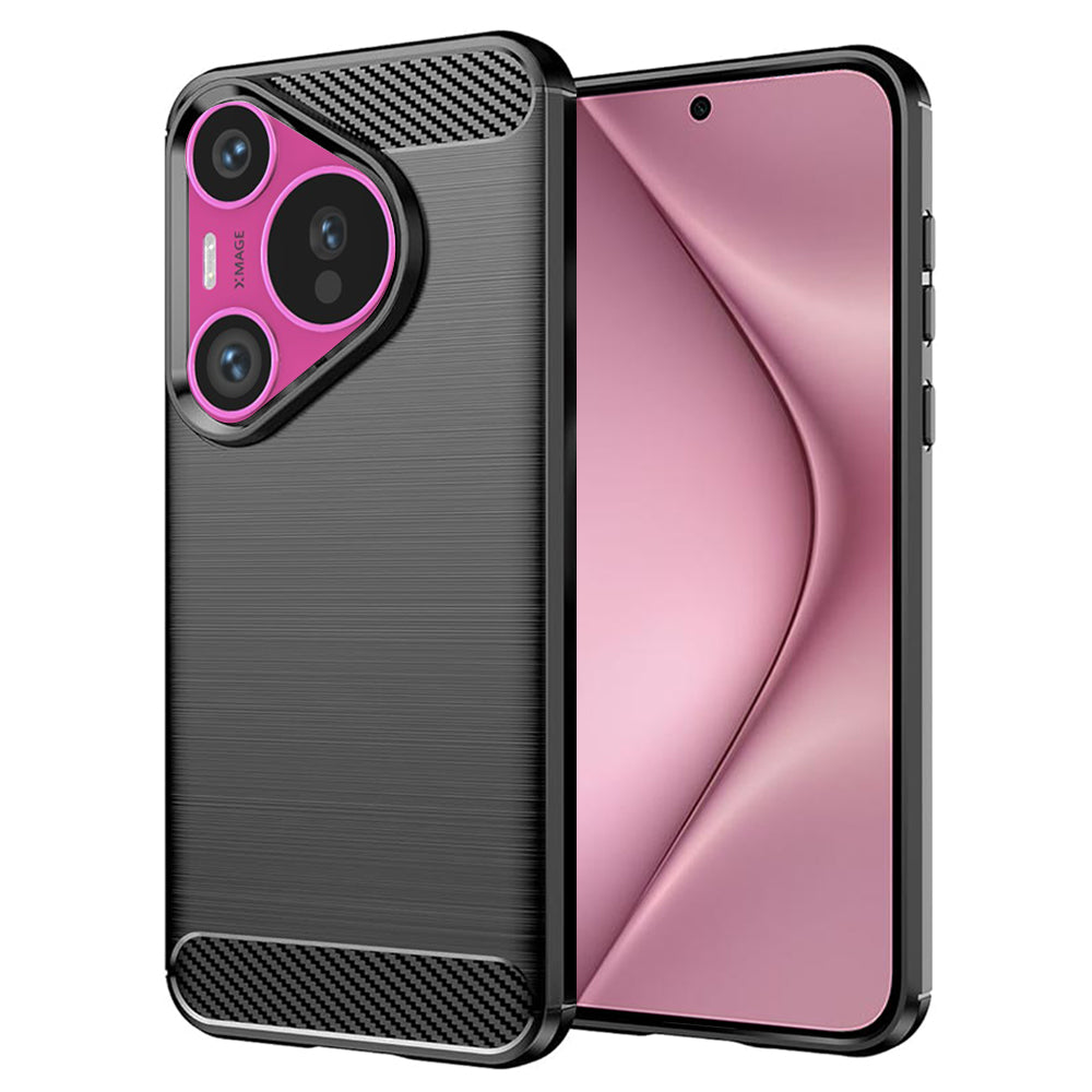 Hülle für Huawei Pura 70, Techsuit, Carbon, Schwarz